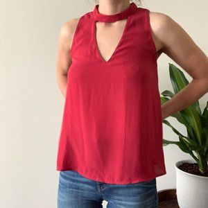 LUSH High Neck Cutout Tank